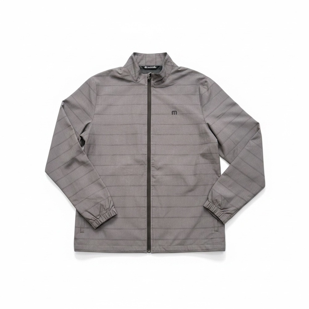 TravisMathew Mens Large Golf Jacket Gray Full Zip Lightweight Performance